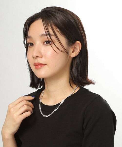 COCOSHNIK ONKITSCH / ココシュニックオンキッチュ ネックレス・ペンダント・チョーカー | シルバー ミックスチェーン フラットカーブ スルー ネックレス | 詳細8