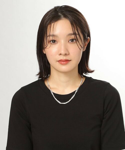 COCOSHNIK ONKITSCH / ココシュニックオンキッチュ ネックレス・ペンダント・チョーカー | シルバー ミックスチェーン フラットカーブ スルー ネックレス | 詳細9