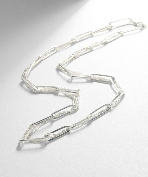 COCOSHNIK ONKITSCH / ココシュニックオンキッチュ ネックレス・ペンダント・チョーカー | シルバー ミックスチェーン フラットカーブ スルー ネックレス（シルバー(600)）