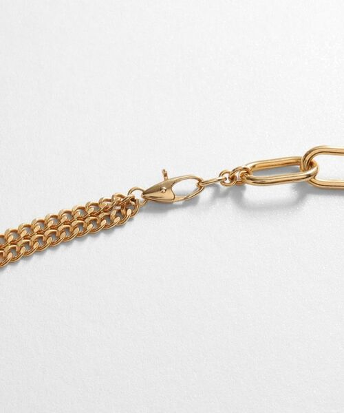 COCOSHNIK ONKITSCH / ココシュニックオンキッチュ ネックレス・ペンダント・チョーカー | シルバー ミックスチェーン ケーブルカーブ ドレープ ネックレス GP | 詳細3