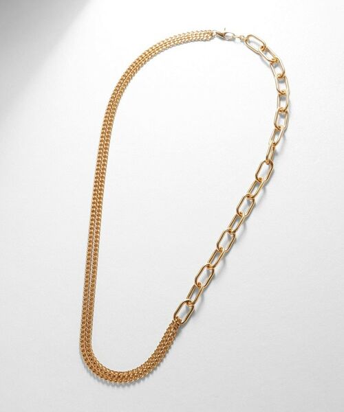 COCOSHNIK ONKITSCH / ココシュニックオンキッチュ ネックレス・ペンダント・チョーカー | シルバー ミックスチェーン ケーブルカーブ ドレープ ネックレス GP | 詳細4
