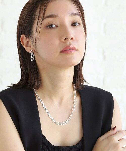 COCOSHNIK ONKITSCH / ココシュニックオンキッチュ ネックレス・ペンダント・チョーカー | シルバー ミックスチェーン ケーブルカーブ ドレープ ネックレス | 詳細13