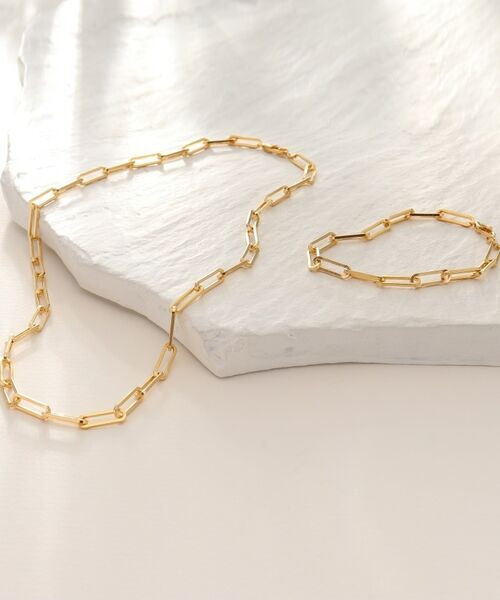 COCOSHNIK ONKITSCH / ココシュニックオンキッチュ ネックレス・ペンダント・チョーカー | シルバー デザインチェーン フラットケーブルネックレス（43㎝） GP | 詳細6