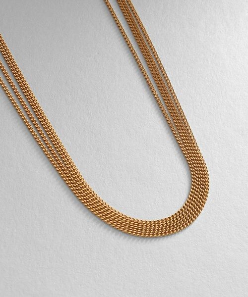 COCOSHNIK ONKITSCH / ココシュニックオンキッチュ ネックレス・ペンダント・チョーカー | シルバー カーブチェーン レイヤード ネックレス GP | 詳細2