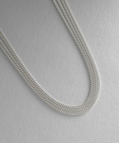 COCOSHNIK ONKITSCH / ココシュニックオンキッチュ ネックレス・ペンダント・チョーカー | シルバー カーブチェーン レイヤード ネックレス | 詳細2