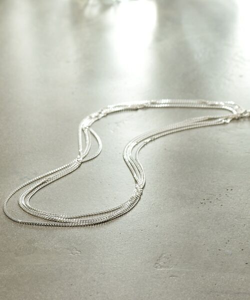 COCOSHNIK ONKITSCH / ココシュニックオンキッチュ ネックレス・ペンダント・チョーカー | シルバー カーブチェーン レイヤード ネックレス | 詳細5