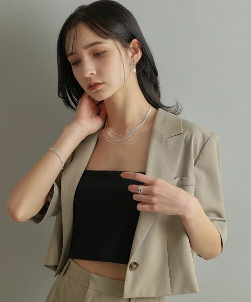 COCOSHNIK ONKITSCH / ココシュニックオンキッチュ ネックレス・ペンダント・チョーカー | シルバー カーブチェーン レイヤード ネックレス | 詳細9