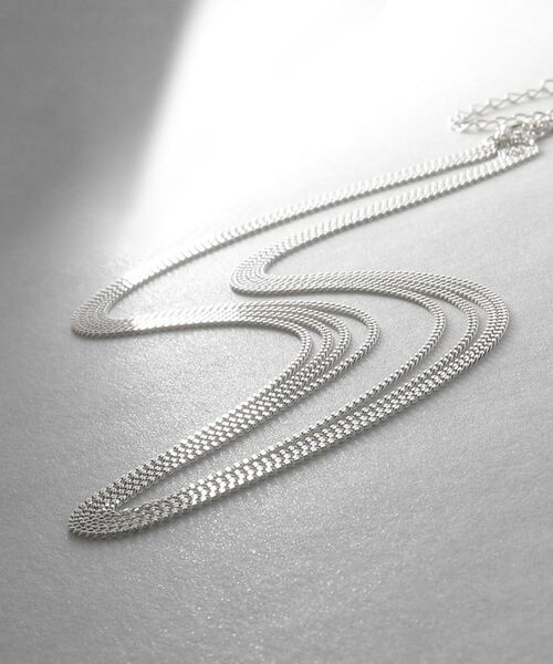 COCOSHNIK ONKITSCH / ココシュニックオンキッチュ ネックレス・ペンダント・チョーカー | シルバー カーブチェーン レイヤード ネックレス（シルバー(600)）