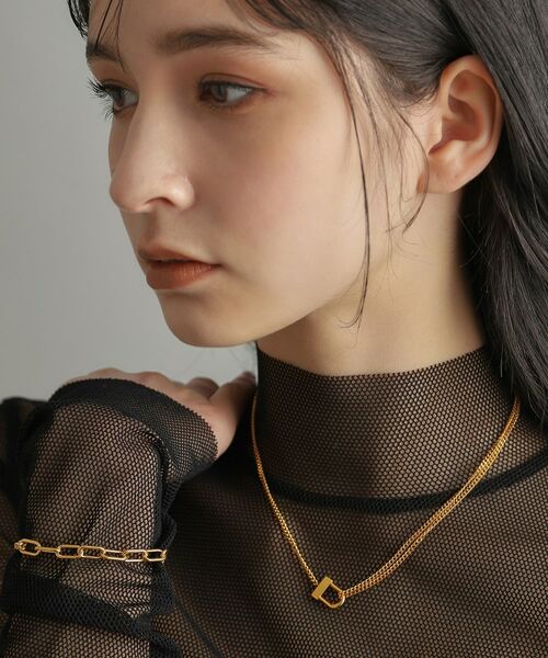 COCOSHNIK ONKITSCH / ココシュニックオンキッチュ ネックレス・ペンダント・チョーカー | シルバー ロックモチーフ ドレープネックレス GP | 詳細8