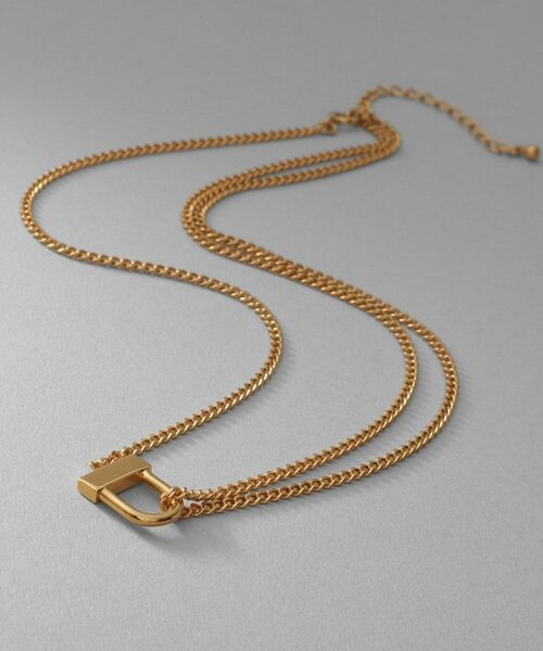 COCOSHNIK ONKITSCH / ココシュニックオンキッチュ ネックレス・ペンダント・チョーカー | シルバー ロックモチーフ ドレープネックレス GP（ゴールド(600)）