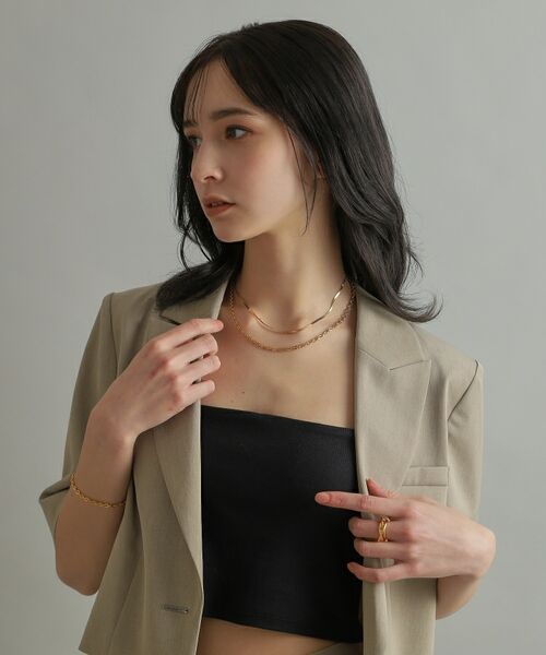 COCOSHNIK ONKITSCH / ココシュニックオンキッチュ ネックレス・ペンダント・チョーカー | シルバー デザインチェーン フラットオーバルリンクネックレス GP | 詳細10