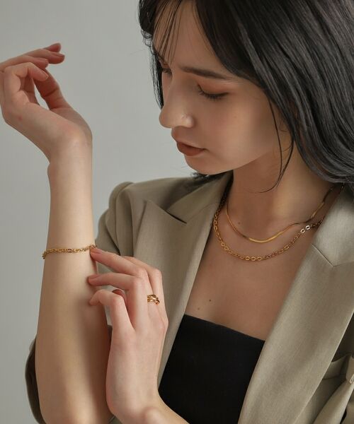 COCOSHNIK ONKITSCH / ココシュニックオンキッチュ ネックレス・ペンダント・チョーカー | シルバー デザインチェーン フラットオーバルリンクネックレス GP | 詳細11