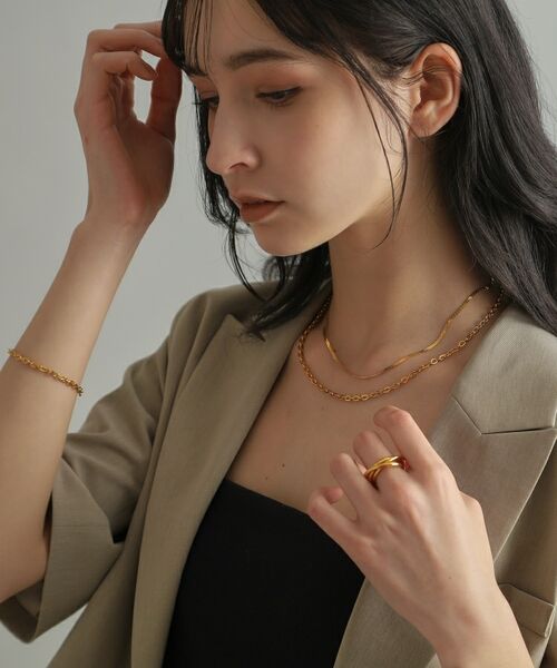 COCOSHNIK ONKITSCH / ココシュニックオンキッチュ ネックレス・ペンダント・チョーカー | シルバー デザインチェーン フラットオーバルリンクネックレス GP | 詳細12