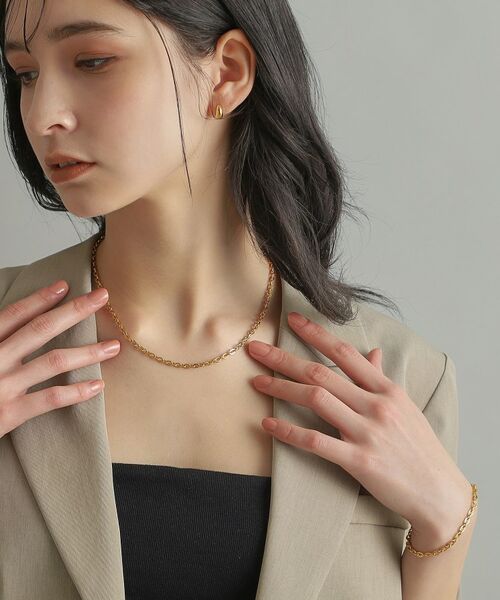 COCOSHNIK ONKITSCH / ココシュニックオンキッチュ ネックレス・ペンダント・チョーカー | シルバー デザインチェーン フラットオーバルリンクネックレス GP | 詳細8