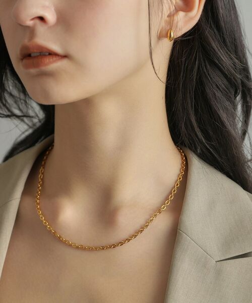 COCOSHNIK ONKITSCH / ココシュニックオンキッチュ ネックレス・ペンダント・チョーカー | シルバー デザインチェーン フラットオーバルリンクネックレス GP | 詳細9