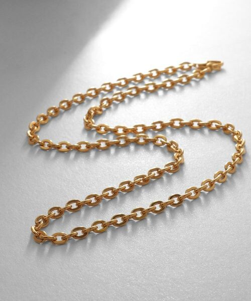 COCOSHNIK ONKITSCH / ココシュニックオンキッチュ ネックレス・ペンダント・チョーカー | シルバー デザインチェーン フラットオーバルリンクネックレス GP（ゴールド(600)）