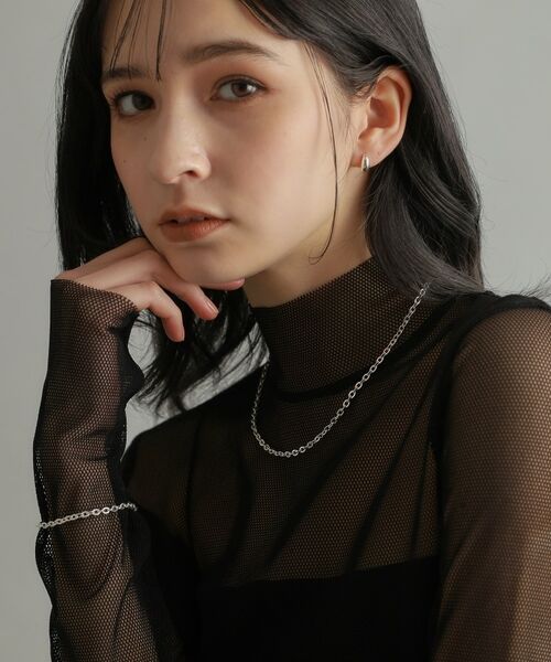 COCOSHNIK ONKITSCH / ココシュニックオンキッチュ ネックレス・ペンダント・チョーカー | シルバー デザインチェーン フラットオーバルリンクネックレス | 詳細9