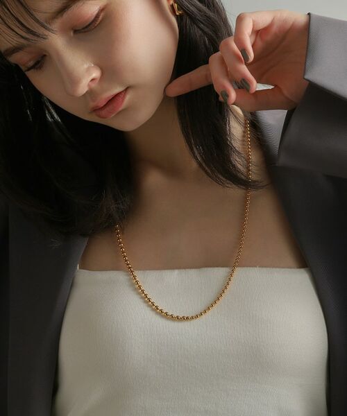 COCOSHNIK ONKITSCH / ココシュニックオンキッチュ ネックレス・ペンダント・チョーカー | シルバー ミックスネックレス ボールチェーンマンテル GP | 詳細12