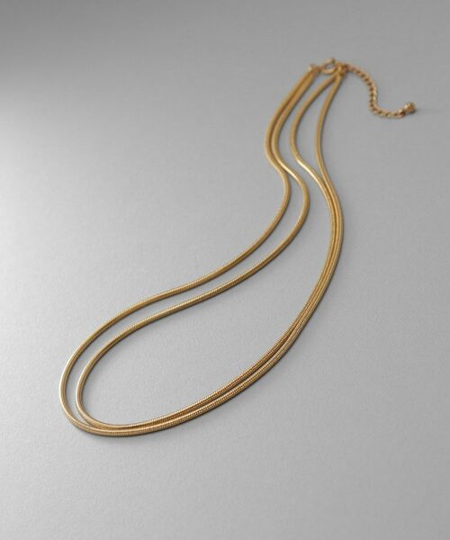 COCOSHNIK ONKITSCH / ココシュニックオンキッチュ ネックレス・ペンダント・チョーカー | シルバー スネークチェーン ダブルネックレス GP（ゴールド(600)）