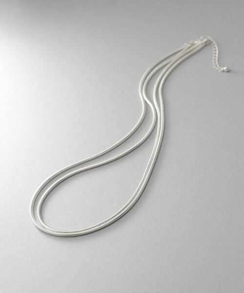 COCOSHNIK ONKITSCH / ココシュニックオンキッチュ ネックレス・ペンダント・チョーカー | シルバー スネークチェーン ダブルネックレス（シルバー(600)）
