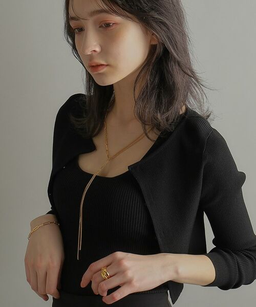 COCOSHNIK ONKITSCH / ココシュニックオンキッチュ ネックレス・ペンダント・チョーカー | シルバー ミックスチェーン フラット カーブドレープY ネックレス GP | 詳細10