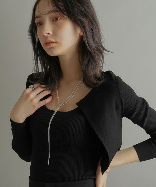 COCOSHNIK ONKITSCH / ココシュニックオンキッチュ ネックレス・ペンダント・チョーカー | シルバー ミックスチェーン フラット カーブドレープY ネックレス | 詳細10