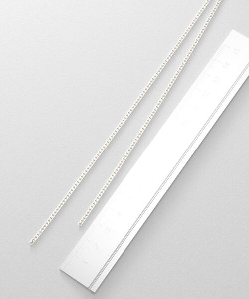 COCOSHNIK ONKITSCH / ココシュニックオンキッチュ ネックレス・ペンダント・チョーカー | シルバー ミックスチェーン フラット カーブドレープY ネックレス | 詳細3