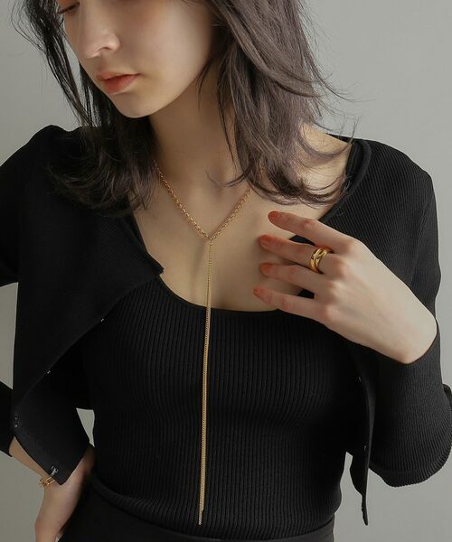 COCOSHNIK ONKITSCH / ココシュニックオンキッチュ ネックレス・ペンダント・チョーカー | シルバー ミックスカーブチェーンフリンジ ネックレス GP | 詳細10