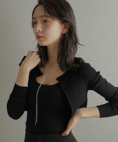 COCOSHNIK ONKITSCH / ココシュニックオンキッチュ ネックレス・ペンダント・チョーカー | シルバー ミックスカーブチェーンフリンジ ネックレス | 詳細7