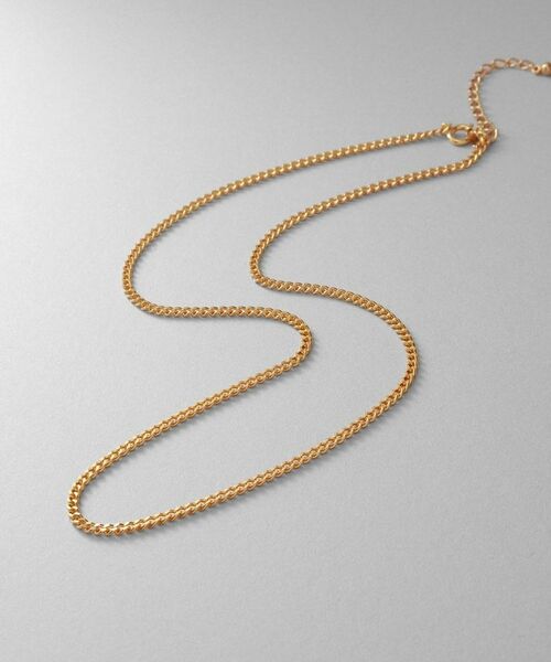 COCOSHNIK ONKITSCH / ココシュニックオンキッチュ ネックレス・ペンダント・チョーカー | シルバー デザインチェーン カーブネックレス GP（ゴールド(600)）