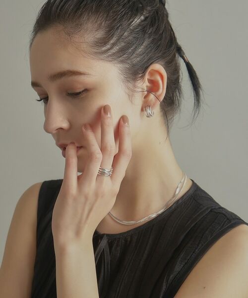 COCOSHNIK ONKITSCH / ココシュニックオンキッチュ ネックレス・ペンダント・チョーカー | シルバー デザインチェーン カーブネックレス | 詳細10