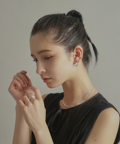 COCOSHNIK ONKITSCH / ココシュニックオンキッチュ ネックレス・ペンダント・チョーカー | シルバー デザインチェーン カーブネックレス | 詳細9