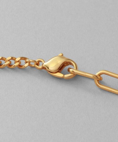 COCOSHNIK ONKITSCH / ココシュニックオンキッチュ ネックレス・ペンダント・チョーカー | シルバー ミックスチェーン ケーブル・カーブ パールネックレス GP | 詳細5