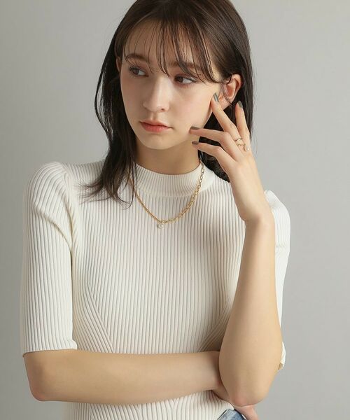 COCOSHNIK ONKITSCH / ココシュニックオンキッチュ ネックレス・ペンダント・チョーカー | シルバー ミックスチェーン ケーブル・カーブ パールネックレス GP | 詳細7