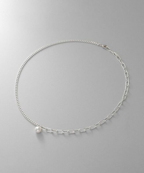 COCOSHNIK ONKITSCH / ココシュニックオンキッチュ ネックレス・ペンダント・チョーカー | シルバー ミックスチェーン ケーブル・カーブ パールネックレス | 詳細4