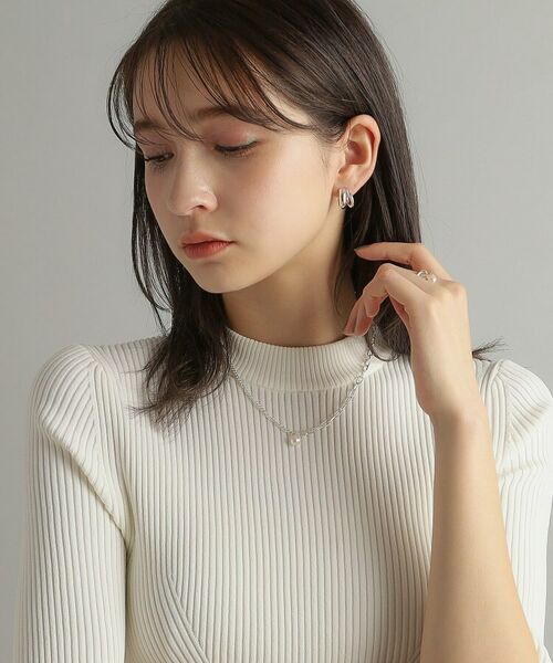 COCOSHNIK ONKITSCH / ココシュニックオンキッチュ ネックレス・ペンダント・チョーカー | シルバー ミックスチェーン ケーブル・カーブ パールネックレス | 詳細7