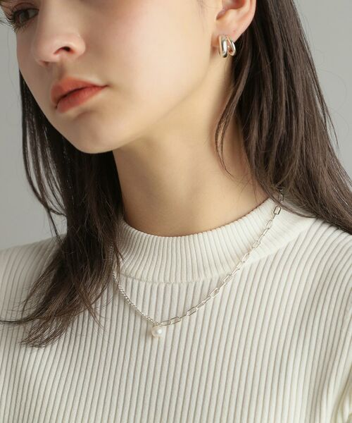 COCOSHNIK ONKITSCH / ココシュニックオンキッチュ ネックレス・ペンダント・チョーカー | シルバー ミックスチェーン ケーブル・カーブ パールネックレス | 詳細9