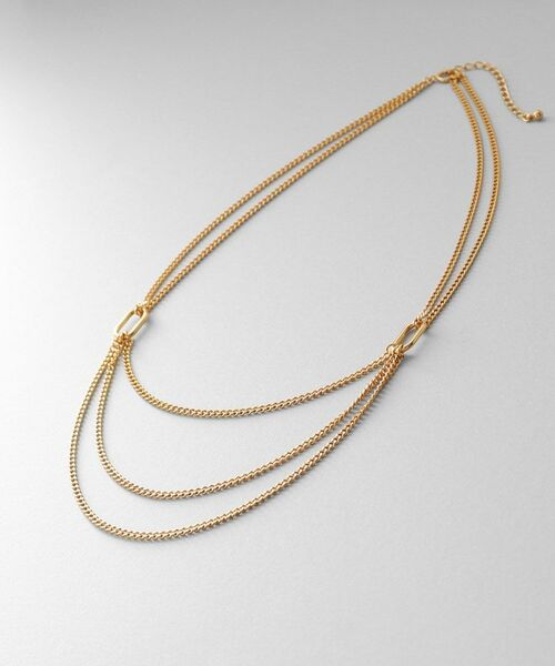 COCOSHNIK ONKITSCH / ココシュニックオンキッチュ ネックレス・ペンダント・チョーカー | シルバー カーブチェーン ビブネックレス GP | 詳細1