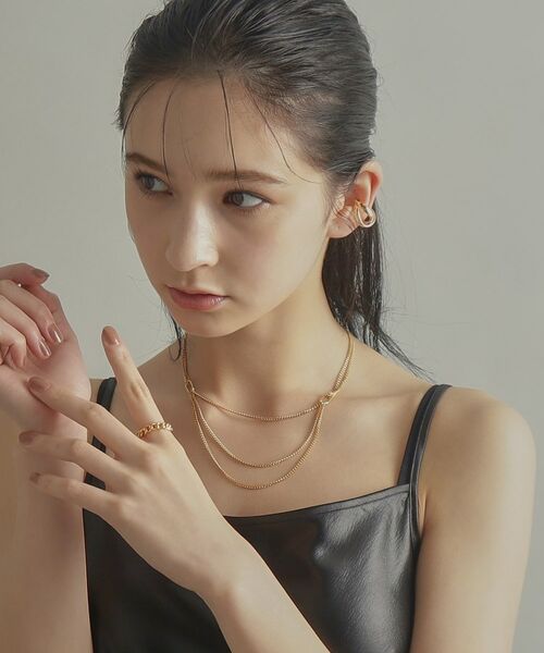 COCOSHNIK ONKITSCH / ココシュニックオンキッチュ ネックレス・ペンダント・チョーカー | シルバー カーブチェーン ビブネックレス GP | 詳細7