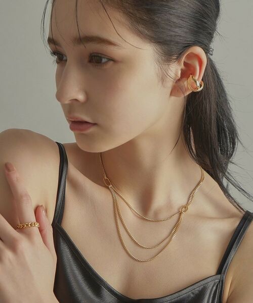 COCOSHNIK ONKITSCH / ココシュニックオンキッチュ ネックレス・ペンダント・チョーカー | シルバー カーブチェーン ビブネックレス GP | 詳細8