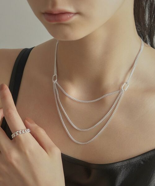 COCOSHNIK ONKITSCH / ココシュニックオンキッチュ ネックレス・ペンダント・チョーカー | シルバー カーブチェーン ビブネックレス | 詳細11