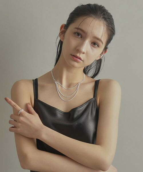 COCOSHNIK ONKITSCH / ココシュニックオンキッチュ ネックレス・ペンダント・チョーカー | シルバー カーブチェーン ビブネックレス | 詳細7