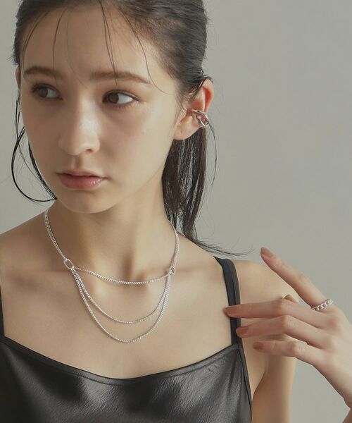 COCOSHNIK ONKITSCH / ココシュニックオンキッチュ ネックレス・ペンダント・チョーカー | シルバー カーブチェーン ビブネックレス | 詳細9