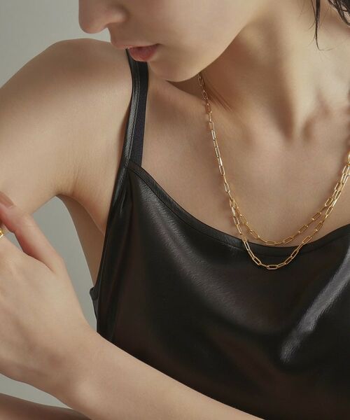 COCOSHNIK ONKITSCH / ココシュニックオンキッチュ ネックレス・ペンダント・チョーカー | シルバー ミックスチェーン アシンメトリードレープネックレス GP | 詳細12