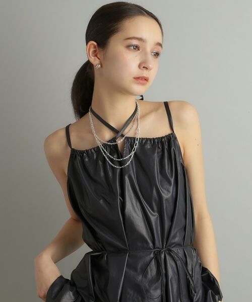 COCOSHNIK ONKITSCH / ココシュニックオンキッチュ ネックレス・ペンダント・チョーカー | シルバー ミックスチェーン アシンメトリードレープネックレス | 詳細15