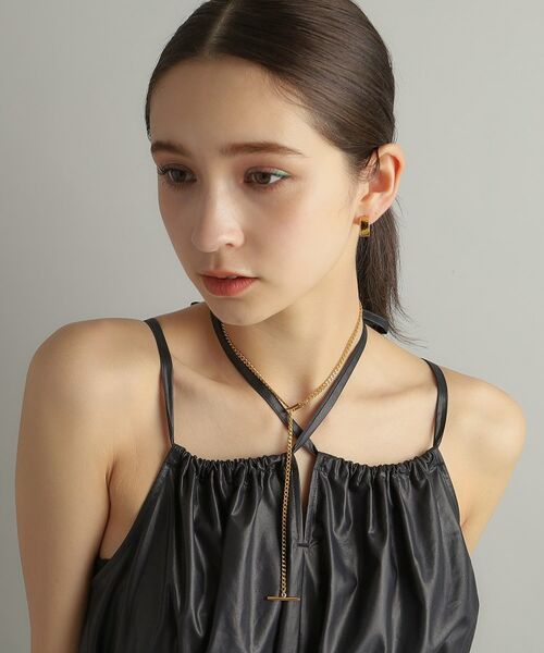 COCOSHNIK ONKITSCH / ココシュニックオンキッチュ ネックレス・ペンダント・チョーカー | シルバー カーブチェーン スクエアマンテルネックレス GP | 詳細10