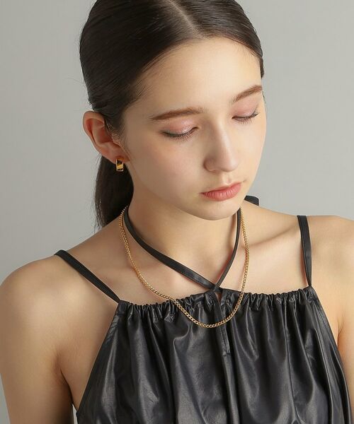 COCOSHNIK ONKITSCH / ココシュニックオンキッチュ ネックレス・ペンダント・チョーカー | シルバー カーブチェーン スクエアマンテルネックレス GP | 詳細12