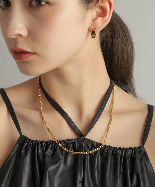 COCOSHNIK ONKITSCH / ココシュニックオンキッチュ ネックレス・ペンダント・チョーカー | シルバー カーブチェーン スクエアマンテルネックレス GP | 詳細13