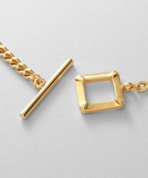 COCOSHNIK ONKITSCH / ココシュニックオンキッチュ ネックレス・ペンダント・チョーカー | シルバー カーブチェーン スクエアマンテルネックレス GP | 詳細5