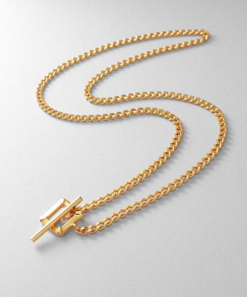 COCOSHNIK ONKITSCH / ココシュニックオンキッチュ ネックレス・ペンダント・チョーカー | シルバー カーブチェーン スクエアマンテルネックレス GP（ゴールド(600)）